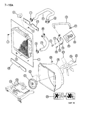 1986 Jeep Grand Wagoneer Clamp, Diameter = 25Mm Diagram for 32002256