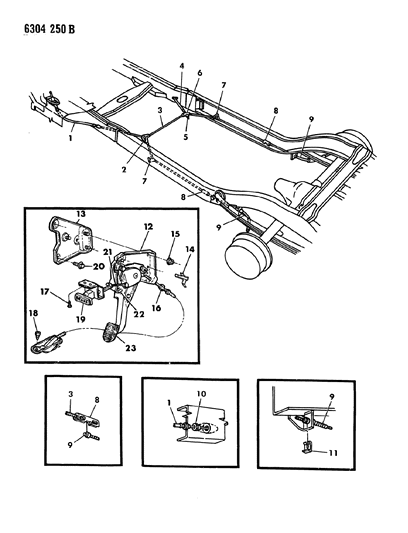 2016 Dodge Dart Equalizer, Parking Brake Intermediate Cable Diagram for 3467901