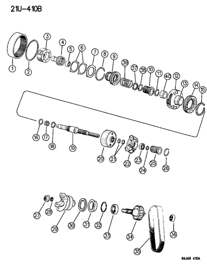 2014 Jeep Grand Cherokee Gear, Transfer Case Input Diagram for 4761192