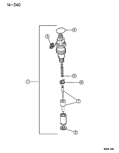 2004 Chrysler Concorde Seal Fuel Injector Diagram for 4883752AA