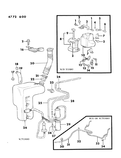 Bolt/Washer, Windshield Washer (6X25) Diagram for MS240143
