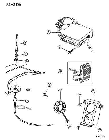 Radio, Alpine, Rear Diagram for 4643441