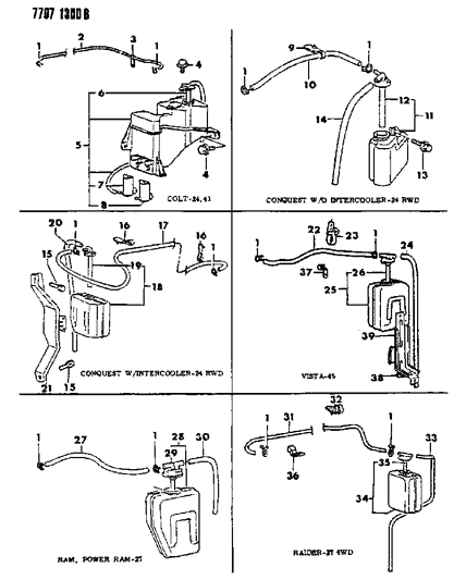 Bolt And Washer (8X20) - W/Intercooler 1987 Diagram for MF247249