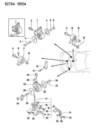 Bolt M10X22 Diagram for MD194109