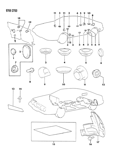 Plug, Floor (50) Diagram for MU670027