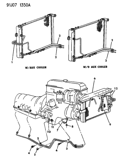 2013 Jeep Grand Cherokee Tube Assembly, Oil Cooler Diagram for 52027674