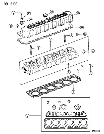 2014 Jeep Grand Cherokee Stud, Exhaust Manifold To Cylinder Head, (3/8-16X3/8-24) Diagram for 53010165