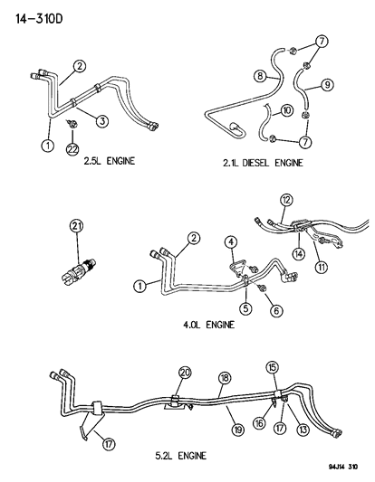 Clip, Fuel Line Secondary Latch, W/Tether Diagram for 52127788