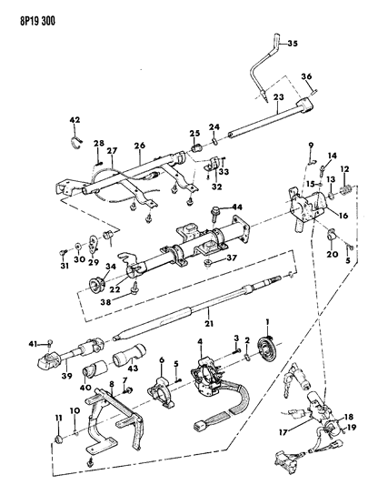 2002 Chrysler Voyager Ring Steering Shaft Diagram for 2925062