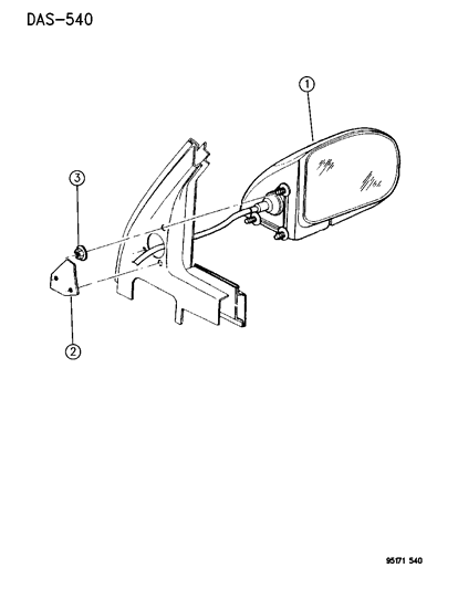 1985 Dodge Charger Glass, Replacement, Europe, Right Diagram for 4778247