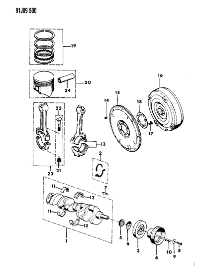 2015 Ram 1500 Bearing Package, Main Diagram for J8125931