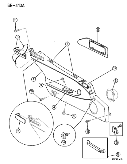 Liner, Front Door Inside Panel Diagram for 4708388