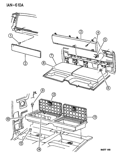 1994 Dodge Dakota Screw And Washer Diagram for 6025330