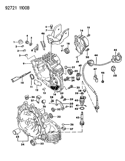 Pin, Case Dowel (5X12) K Engine Diagram for MF472402