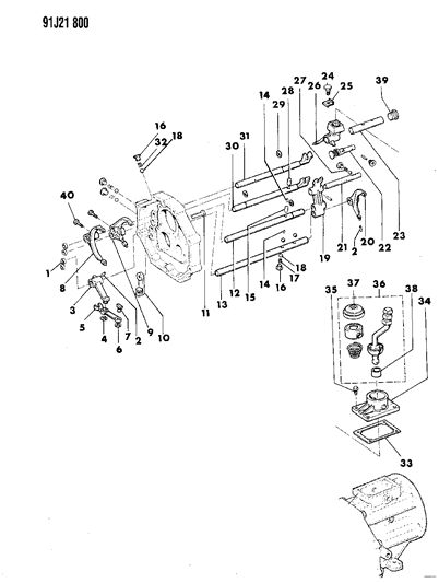 1994 Jeep Grand Cherokee Pin, Interlock (30.3Mm) Diagram for 83500543
