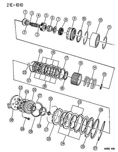 2004 Chrysler Concorde Gear, Overdrive Annulus, Except Diesel Engine Diagram for 4461130