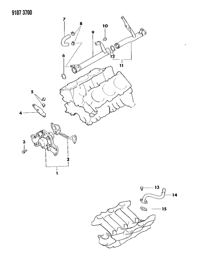 Hose Water Pump Bypass Diagram for MD125267