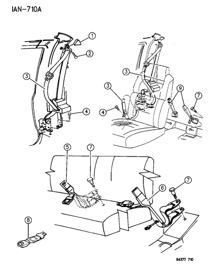 Tether, Child Seat Diagram for 5014765AA
