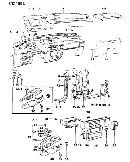 1993 Chrysler New Yorker Bolt, W/Washer 1987 Diagram for MS240411