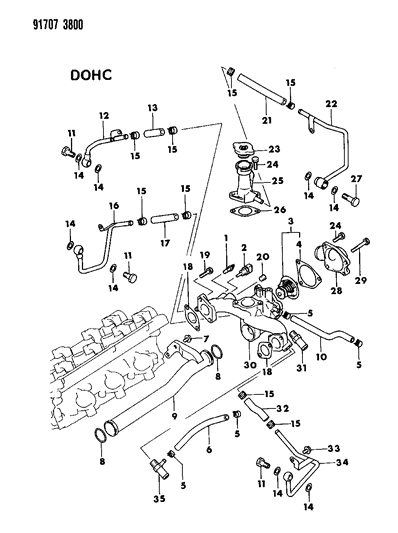 Bolt/Washer, Inlet Manifold (8X50) Diagram for MF241263