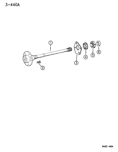 Retainer Axle Shaft Diagram for 4856344