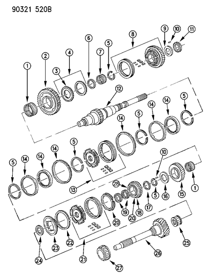 Bearing, Cone Mainshaft Rear Diagram for 4637771