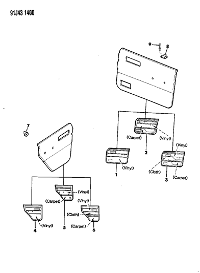 1996 Chrysler Town & Country Clip Diagram for 34201681