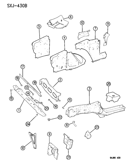 Panel, Front Wheelhouse Rear, Right Hand Drive, Inner Diagram for 55175637