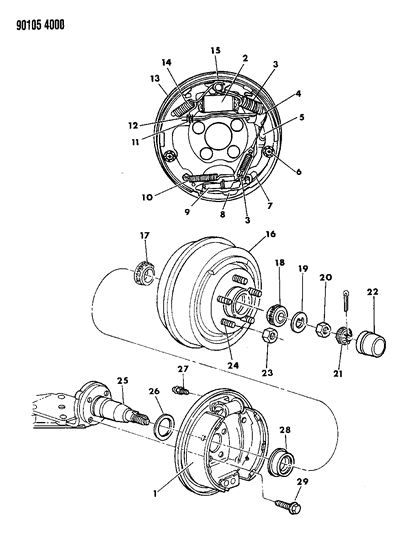 2020 Dodge Challenger Brake Hardware Package, W/9 X 2 1/2" Brake. Diagram for 4636771