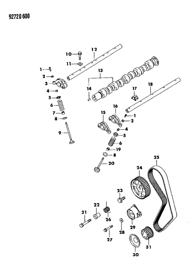 Spacer Rocker Shaft Bolt Diagram for MD169459