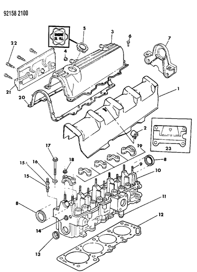 Gasket, Cylinder Head W/Edf Injected Engine Diagram for 5281064