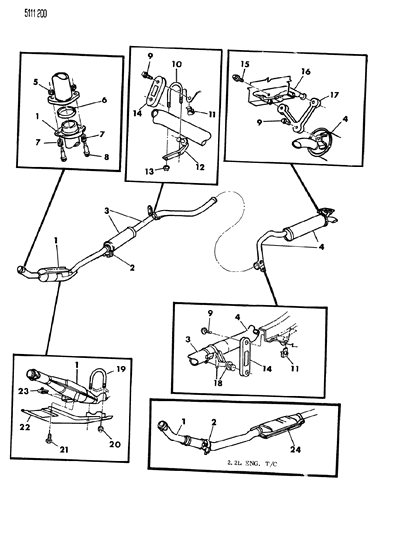 Spring, Exhaust Pipe Flange Diagram for 4301631