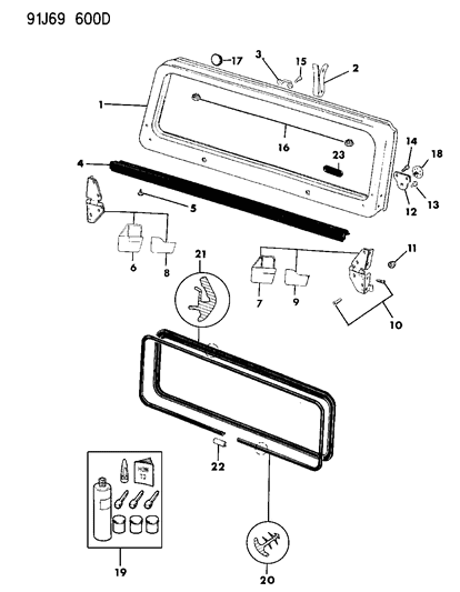 Repair Kit, Windshield And Rear Window Diagram for 83100051