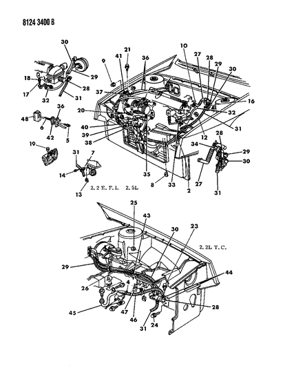 1988 Dodge Shadow Strap, A/C Suction & Liquid Mounting To Filter Drier Diagram for 6015945