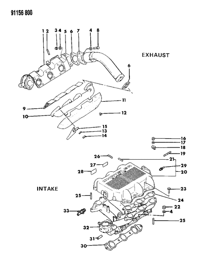 Nipple, Inlet Manifold Diagram for MD088822