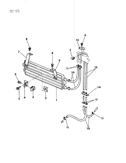 2005 Chrysler Sebring Clamp, Oil Cooler Hose To Radiator Diagram for 6032839