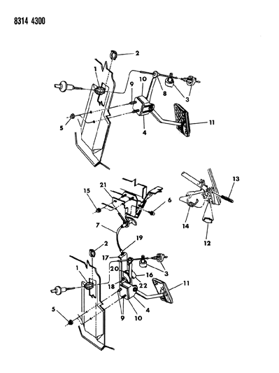 Isolator, Throttle Cable Diagram for 4306150