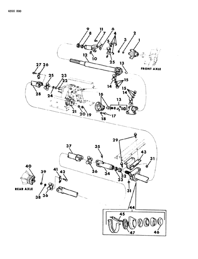 Nut, Front Axle Yoke Diagram for 1791575