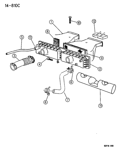Resonator, Air Cleaner, Export Diagram for 5245269
