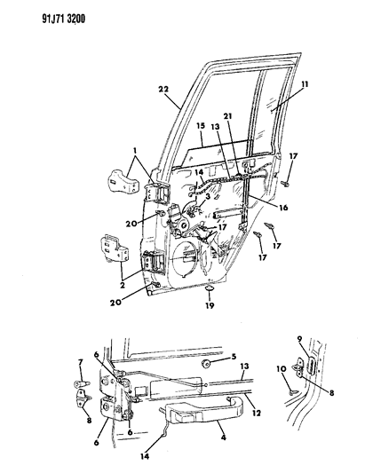 Latch, Door Diagram for 55074804