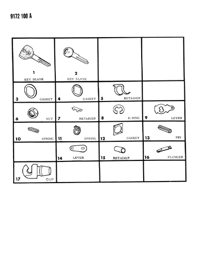 Key, Ignition And Door (Capsulated) Diagram for 4378751