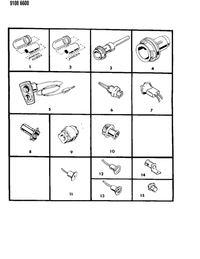 1989 Dodge Shadow Socket And Cable, High - Mounted Stop Lamp Diagram for 4450817