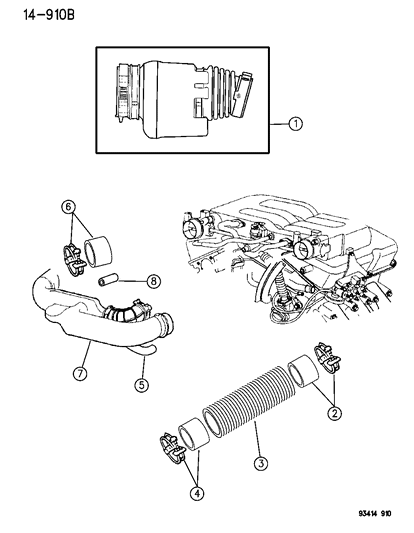 Hose, Cylinder Head Cover To Air Cleaner Plenum Diagram for 4573140