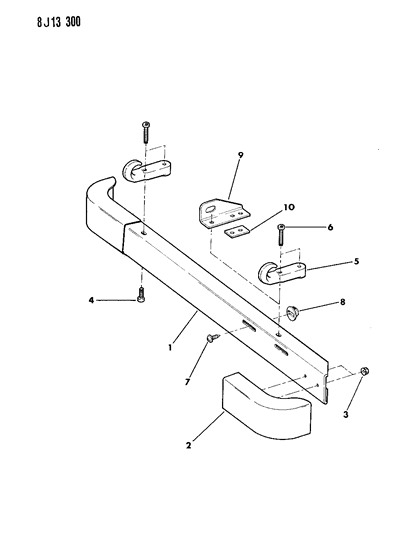 2025 Jeep Gladiator Extension, Rail, Front Diagram for 52040027