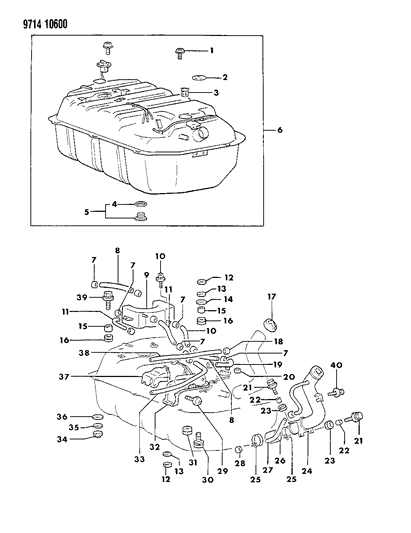 Clip, Fuel Vapor Control Line (D=10) Diagram for MS660169