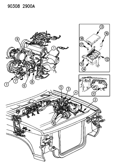 Wiring, Engine 120 Amp., 1990 Diagram for 56004195
