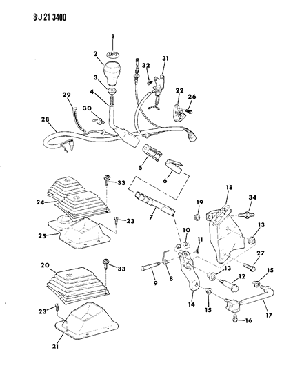 1990 Chrysler TC Maserati Boot, Inner, With Manual Transmission Diagram for 53005554