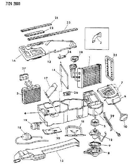 Coil, A/C. Evaporator Coil Complete Diagram for V9900022