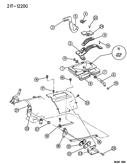 Bearing Transfer Case Shift Diagram for 52078134