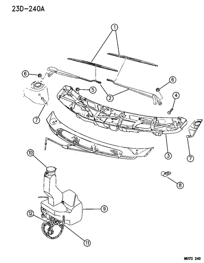 1996 Dodge Grand Caravan Module, Wiper (Service By Following Components) Diagram for R4673013